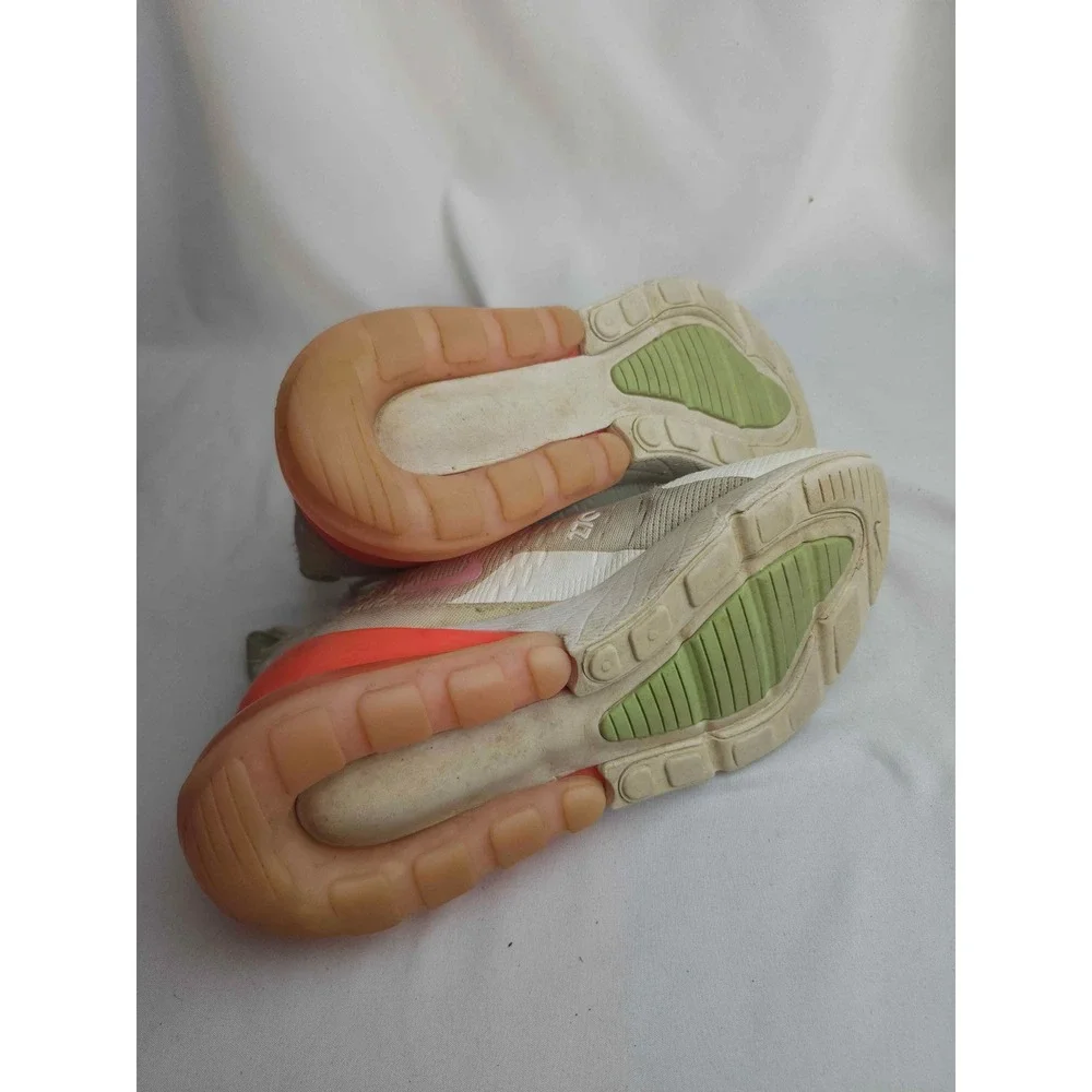 Nike Air Max 270 Cream Orange Pink Sneakers 943345-113 Kids Size 4Y